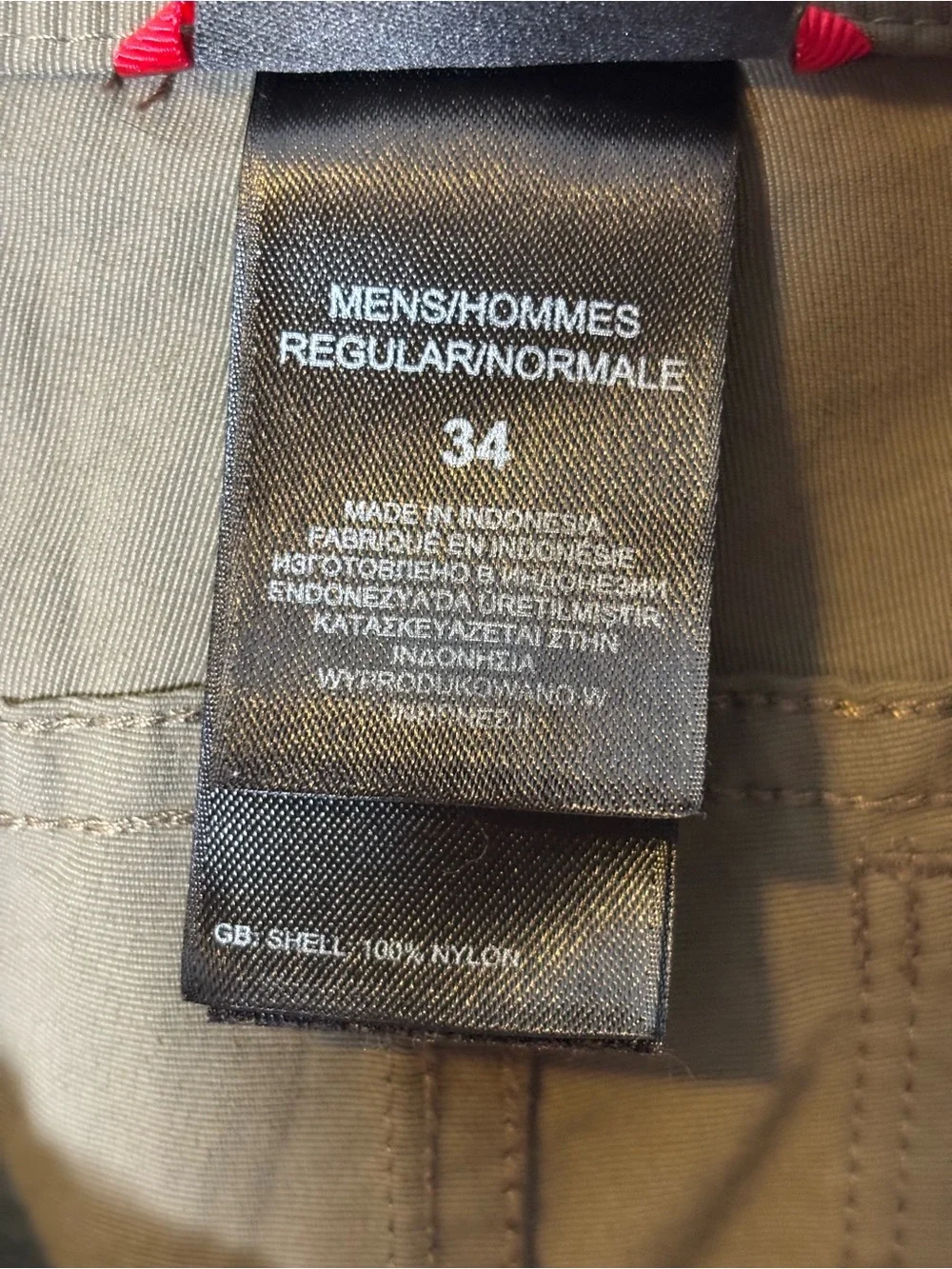 The North Face lightweight Nylon Technical Hiking Shorts-Olive Green-Men Size 34